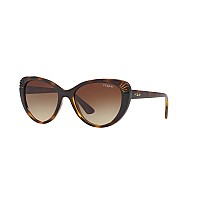 Vogue Eyewear Dark Havana Sunglasses with Brown Gradient Lenses