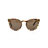 Dolce & Gabbana Men's Round Sunglasses, Striped Honey, 51