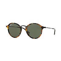 Ray-Ban RB2447 Round Sunglasses, Spotted Black Havana, 52