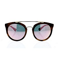 Prada PR23SS Women's Sunglasses, Striped Dark Brown, 53mm