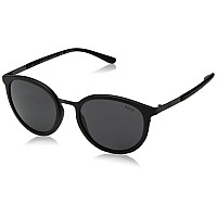 Polo Ralph Lauren 50mm Metal Round Sunglasses, Black/Grey