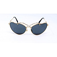 Miu Miu MU 55RS Sunglasses Antique Gold 65mm Grey L