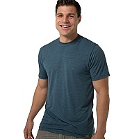 Cariloha Bamboo Crew Neck Tee - Small, Bermuda Blue