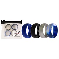 ROQ Silicone Wedding Ring for Men, 8mm, Size 12, 