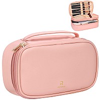 Relavel Makeup Bag Small Travel Cosmetic Bag For Women Portable 2 Layer Makeup Brushes Holder Bag Toiletry Bag Compact Cosme