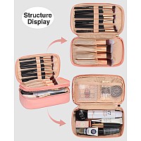 Relavel Makeup Bag Small Travel Cosmetic Bag For Women Portable 2 Layer Makeup Brushes Holder Bag Toiletry Bag Compact Cosme