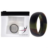 ROQ Camo Silicone Wedding Ring for Men, Size 13, 8mm