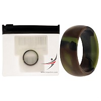 ROQ Men's Camo Silicone Wedding Ring, Size 10, 8mm Wide