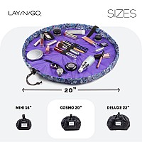 Layngo Cosmo Drawstring Cosmetic Pouch Makeup Bag Organizer Toiletry Bag For Travel Gifts And Daily Use 20 Inch Purple