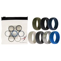 ROQ 8mm Silicone Wedding Rings Set for Men - Size 10