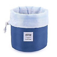 Euow Travel Cosmetic Bags Barrel Makeup Bagwomengirls Portable Foldable Cases Multifunctional Toiletry Bucket Bags Round Orga