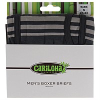 Cariloha Men's Bamboo Underwear, Small, Shoreline Gray Stripe