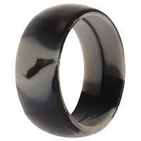 ROQ Black Camo Silicone Wedding Ring for Men, Size 9