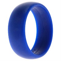 ROQ Blue Silicone Wedding Ring for Men, Size 10, 8mm Wide