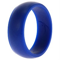 ROQ Blue Silicone Rubber Wedding Ring for Men, Size 14