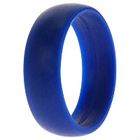 ROQ Blue Silicone Wedding Ring for Men, Size 15, 8mm Wide