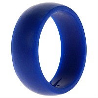 ROQ Blue Silicone Wedding Ring for Men, Size 12, 8mm Wide