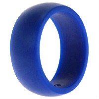 ROQ Blue Silicone Wedding Ring for Men, Size 9, 8mm Wide