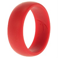 ROQ Red Silicone Rubber Wedding Ring for Men, Size 13