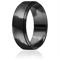 ROQ Men's Silicone Wedding Ring, Black Camo, Size 10