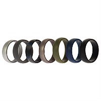 ROQ Silicone Wedding Ring for Men, 8mm, Size 16, 