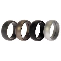 ROQ Silicone Wedding Ring for Men, Size 13, 4 Pack