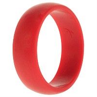 ROQ 8mm Red Silicone Wedding Ring for Men, Size 15