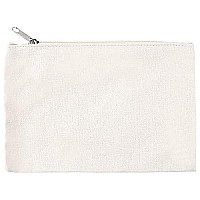 12 Pack Blank Canvas Zipper Pouch Bulk, Makeup Bag Pencil Case for Cosmetic & DIY Crafts (6 x 8 in)