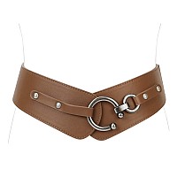 Jasgood Womens Fashion Vintage Wide Elastic Stretch Waist Belt With Interlock Buckle Halloween Belt