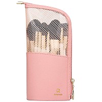 MONSTINA Makeup Brush Holder Professional Cosmetic Makeup Brush Organizer Stand-up Makeup Cup Makeup Artist Case (Pink)