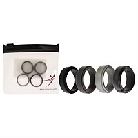 ROQ Silicone Wedding Ring Set for Men - 4 Pack, Size 4