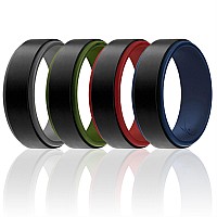 ROQ Men's Silicone Wedding Ring, 8mm, Size 11, 4