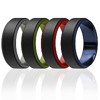 ROQ Men's Silicone Wedding Ring, 8mm, Size 11, 4