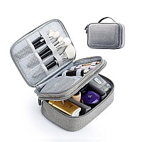 Rownyeon Makeup Train Cases Travel Makeup Bag Waterproof Portable Cosmetic Cases Organizer With Adjustable Dividers For Cosmetic