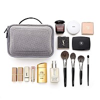 Rownyeon Makeup Train Cases Travel Makeup Bag Waterproof Portable Cosmetic Cases Organizer With Adjustable Dividers For Cosmetic