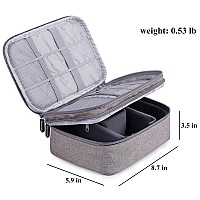 Rownyeon Makeup Train Cases Travel Makeup Bag Waterproof Portable Cosmetic Cases Organizer With Adjustable Dividers For Cosmetic