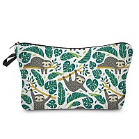 Loomiloo Cosmetic Bag For Women Adorable Roomy Makeup Bags Travel Water Resistant Toiletry Bag Accessories Organizer Sloth Slo