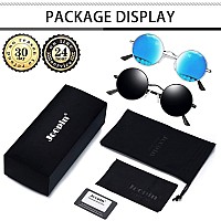 Joopin Round Sunglasses Steampunk Teashade Circle Sun Glasses Polarized Uv400 Halloween Costume Shades For Men Women Black Mi