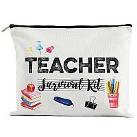 Teacher Appreciation Gifts Music Teacher Gifts Teacher survival kit Teacher Supplies for Classroom Best Teacher Gift Small Gift Bags Makeup Bag Teacher Bag for Women