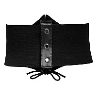 Grace Karin Laceup Cinch Plus Size Belt Tied Corset Elastic Waist Belt Festival Halloween3Xlblack