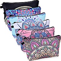 6 Pieces Makeup Bag Toiletry Pouch Waterproof Cosmetic Bag With Zipper Travel Packing Bag 87 X 53 Inch Small Cosmetic Bag Acce