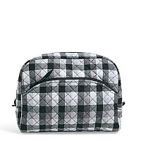 Vera Bradley Women's Cotton Large Cosmetic Makeup Organizer Bag, Kingbird Plaid, One Size