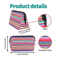 Ajltpa Cosmetic Bag Waterproof Neoprene Zipper Pouch Travel Portable Toiletry Makeup Bags Organizer Case For Women And Girls Se