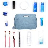 Narwey Small Makeup Bag For Purse Travel Makeup Pouch Mini Cosmetic Bag For Women Small Sky Blue