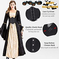 Whippy Womens Laceup Corset Elastic Waist Belt Tied Waspie Wide Belt For Women Halloween Costume Black L