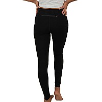 Cariloha Bamboo Athletic Legging - Black Medium with Pocket