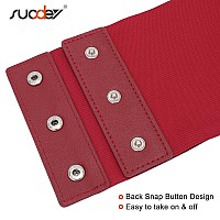 Suosdey Cinch Belts For Women Elastic Laceup Waspie Corset Costume Belts For Halloween And Festival Red Color