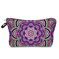 Deanfun Cosmetic Bag For Women Mandala Flowers Waterproof Makeup Bags Roomy Toiletry Pouch Travel Accessories Gifts 51466