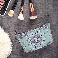 Deanfun Cosmetic Bag For Women Mandala Flowers Waterproof Makeup Bags Roomy Toiletry Pouch Travel Accessories Gifts 51456