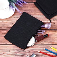 Meekoo 16 Pack Multipurpose Cosmetics Bag With Zipper Canvas Makeup Pouches Travel Toiletry Bag Pen Pencil Bag Blank Diy Craft